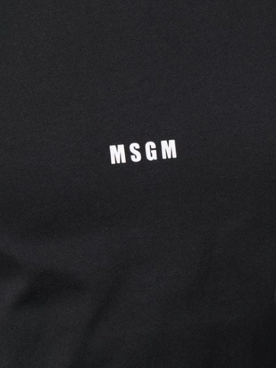 Shop Msgm Logo T-shirt In Black