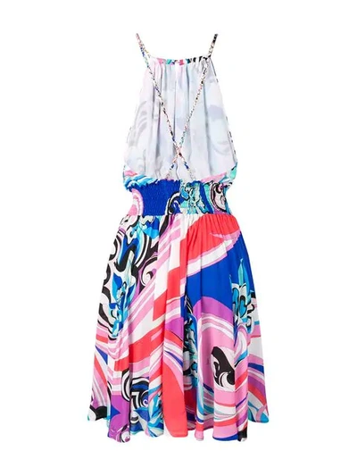 Shop Emilio Pucci Blue Merida Print Beach Dress