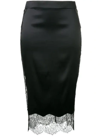 Shop Tom Ford Lace Hem Skirt In Black