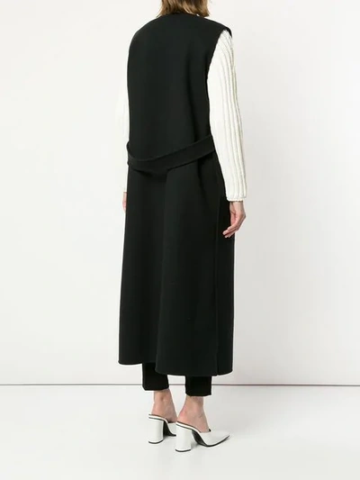 Shop Jil Sander Long Vest In Black