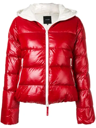 Shop Duvetica Short Puffer Jacket - Red