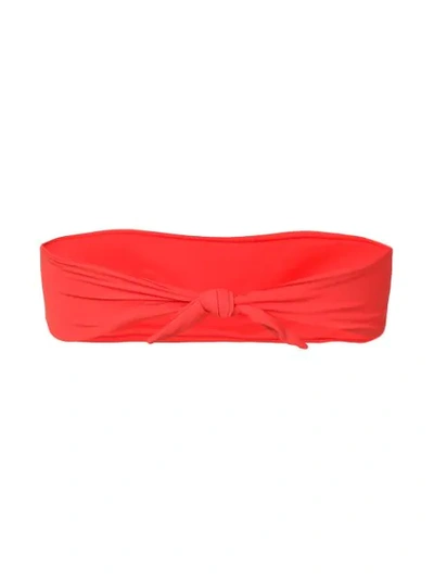 Shop Mara Hoffman Bandeau Bikini Top In Red