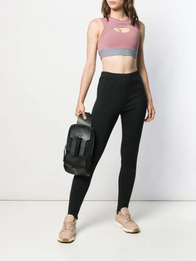 Shop Adidas By Stella Mccartney Layered Compression Top In Pink