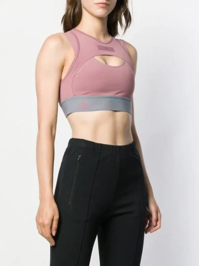 Shop Adidas By Stella Mccartney Layered Compression Top In Pink