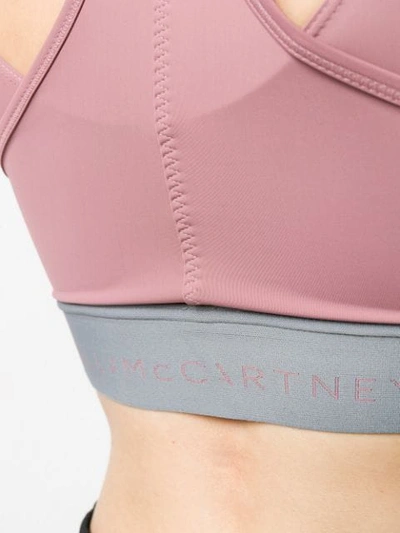 Shop Adidas By Stella Mccartney Layered Compression Top In Pink