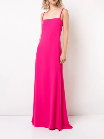 Shop Carolina Herrera Sleeveless Long Dress In Pink