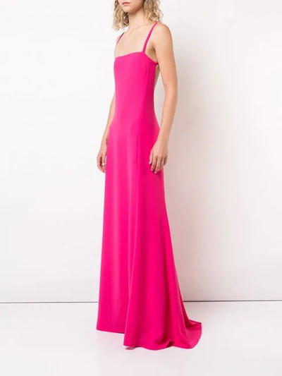 Shop Carolina Herrera Sleeveless Long Dress In Pink