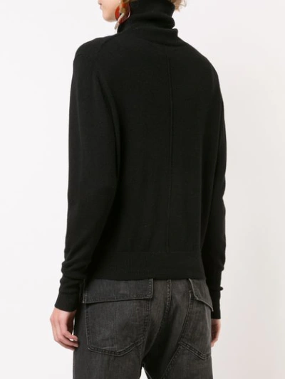 Shop Nili Lotan Rolled Neck Jumper - Black