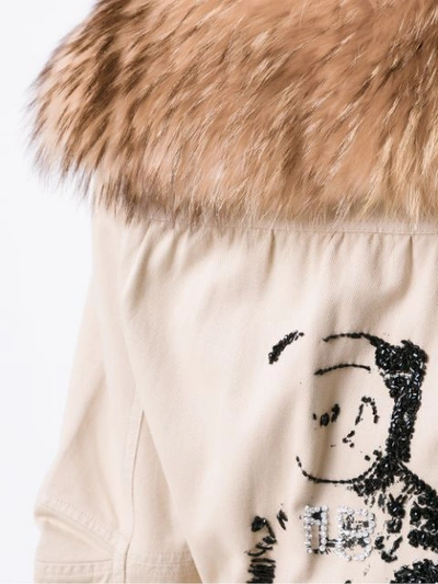 Shop Andrea Bogosian Printed Parka - Neutrals