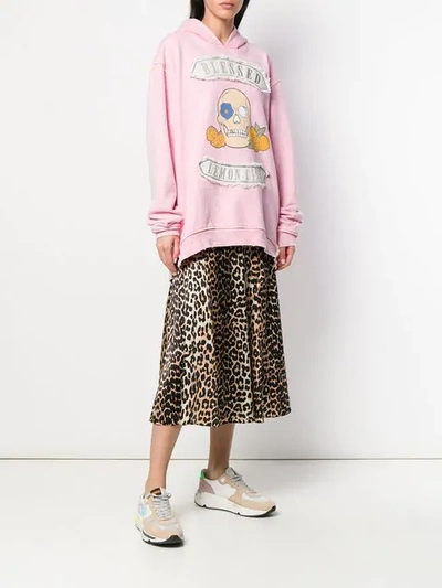 Shop Alchemist Oversized Skull Hoodie In Pink