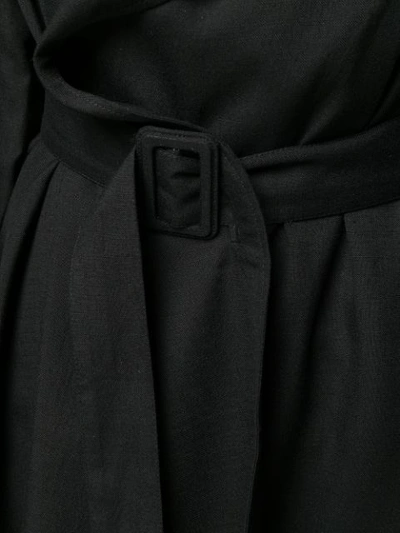 Shop Jacquemus Stephano Asymmetric Coat In Black