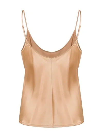 Shop La Perla Silk Pyjama Top In Neutrals