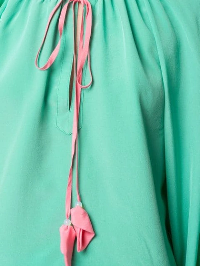 Shop Anna October Tassel Detailed Blouse In Green