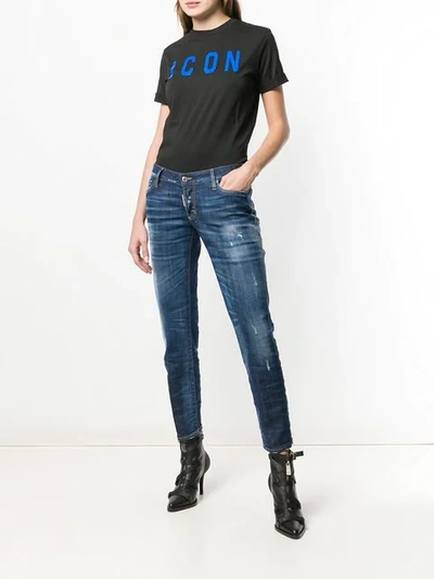 Dsquared2 Jennifer Cropped Jeans In Blue