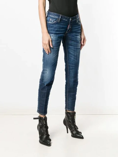 Dsquared2 Jennifer Cropped Jeans In Blue