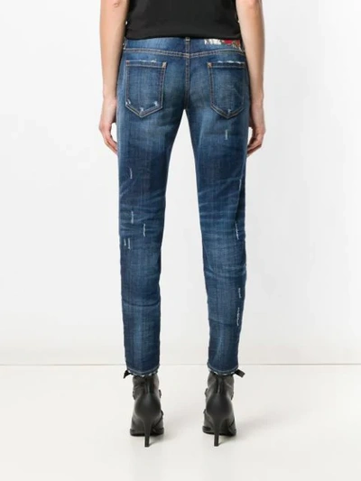 Dsquared2 Jennifer Cropped Jeans In Blue
