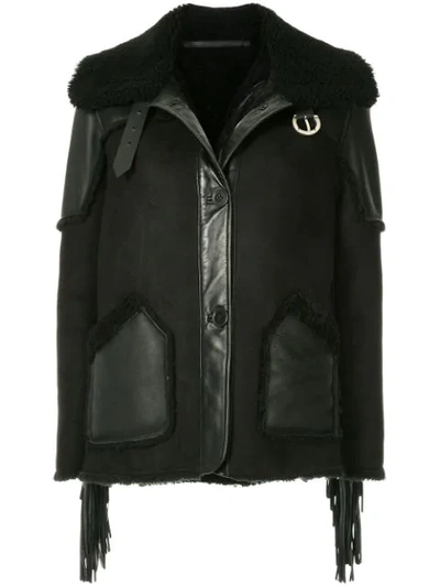 Shop Sylvie Schimmel Fringe Embellished Jacket In Black