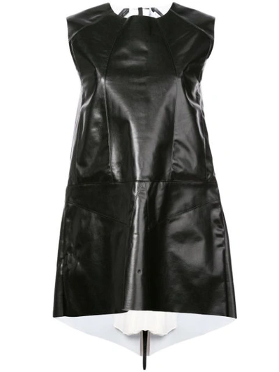 Shop Vionnet Pleated Back Detail Dress In Black
