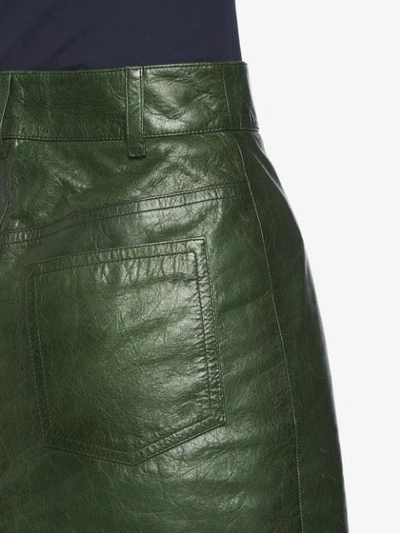 Shop Prada Flared A-line Skirt - Green