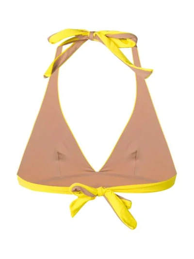 Shop Fisico Reversible Halter Neck Bikini Top - Yellow