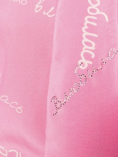 Shop Natasha Zinko Pussy Bow Printed Blouse In Pink