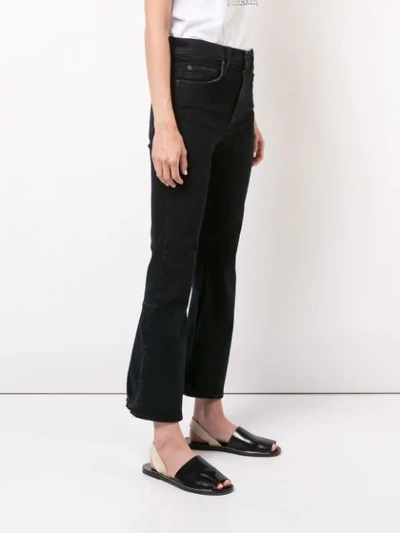 Shop Proenza Schouler Pswl Cropped Flare Jeans In Black