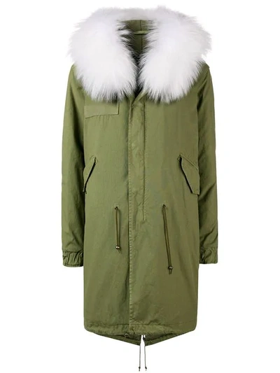 Shop Mr & Mrs Italy Hooded Parka Coat In C2-1000 Green