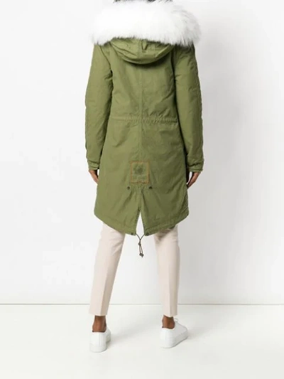 Shop Mr & Mrs Italy Hooded Parka Coat In C2-1000 Green