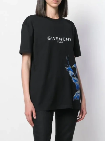 Shop Givenchy Birds T-shirt In 001 Black