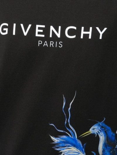 Shop Givenchy Birds T-shirt In 001 Black