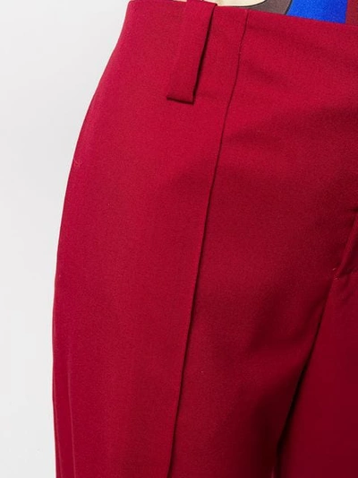 Shop Marni Flared Trousers In Red