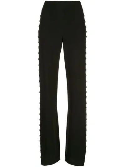 Shop Cinq À Sept Highland Studded Trousers In Black