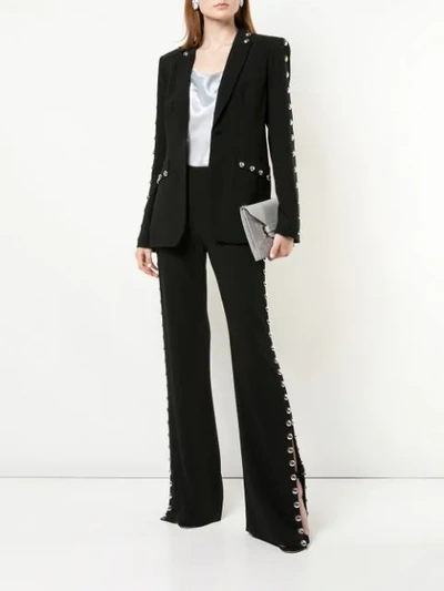 Shop Cinq À Sept Highland Studded Trousers In Black