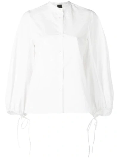 Shop Aspesi Billowing Sleeved Blouse In White