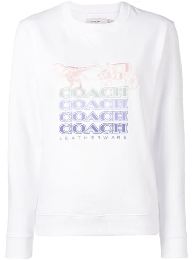 Shop Coach Shadow Rexy Sweater In White