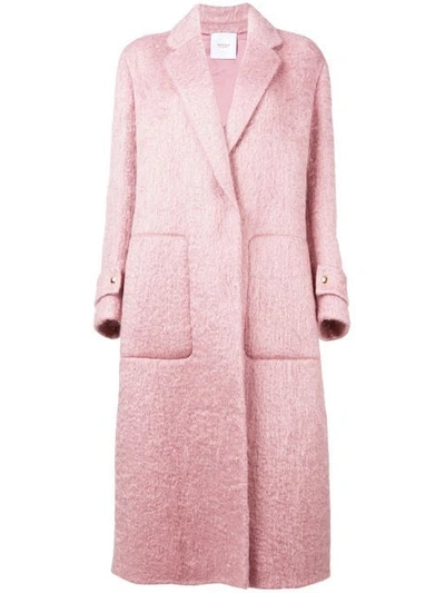 Shop Agnona Oversized Coat In Pink