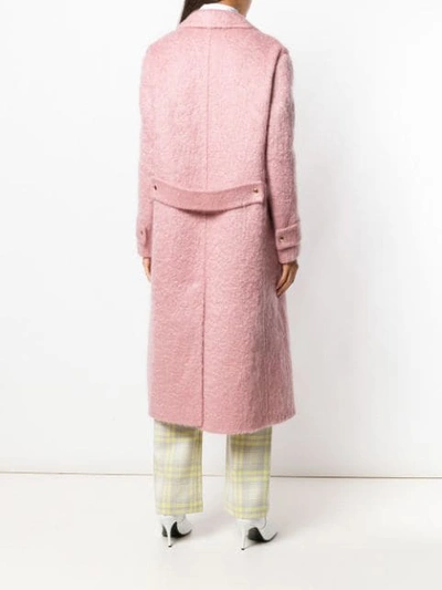 Shop Agnona Oversized Coat In Pink