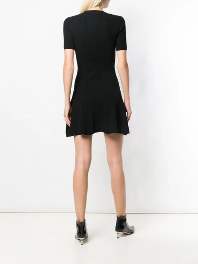 Shop Philipp Plein Thread Detail Knit Dress In Black