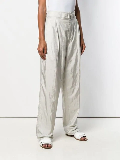 Shop Lemaire Cargo Trousers In Grey
