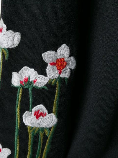 Shop Red Valentino Embroidered Sleeves Sweater - Black