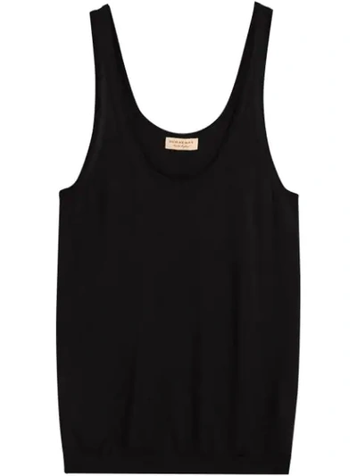 Shop Burberry Silk Cashmere Vest In Black