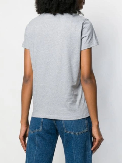 Shop Apc Contrast Logo T-shirt In Grey