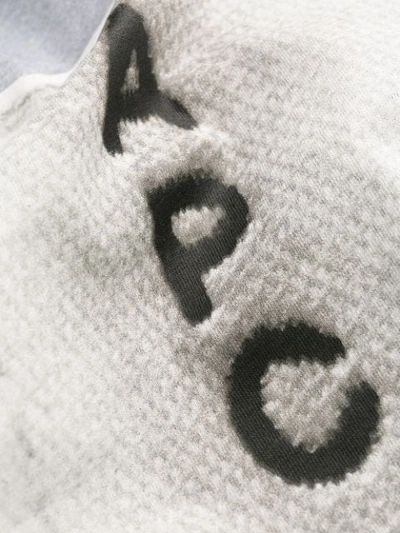 Shop A.p.c. Contrast Logo T-shirt In Grey