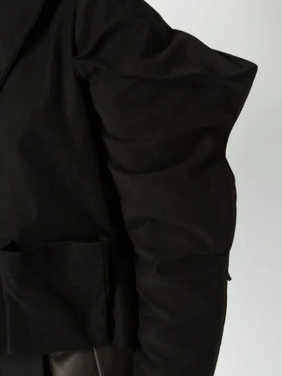 Shop Yohji Yamamoto Pointed Sleeves Blazer In Black
