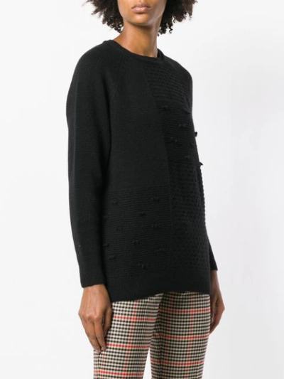 Shop Simone Rocha Patchwork Knit Sweater In Black
