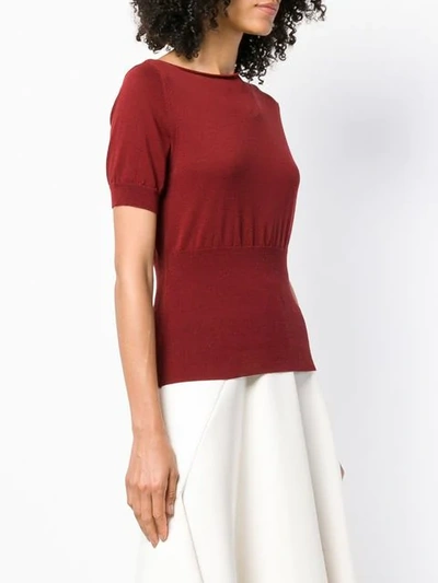 Shop Jacquemus Collar Loop Sweater In Red