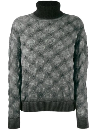 Shop Avant Toi High Neck Sweater In Grey
