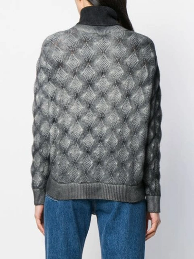 Shop Avant Toi High Neck Sweater In Grey