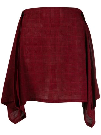 Pre-owned Jean Paul Gaultier Karierter Minirock In Red