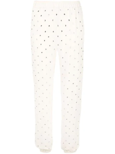 Shop Haney Colette Embellished Trousers In Neutrals